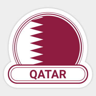 Qatar Country Badge - Qatar Flag Sticker
